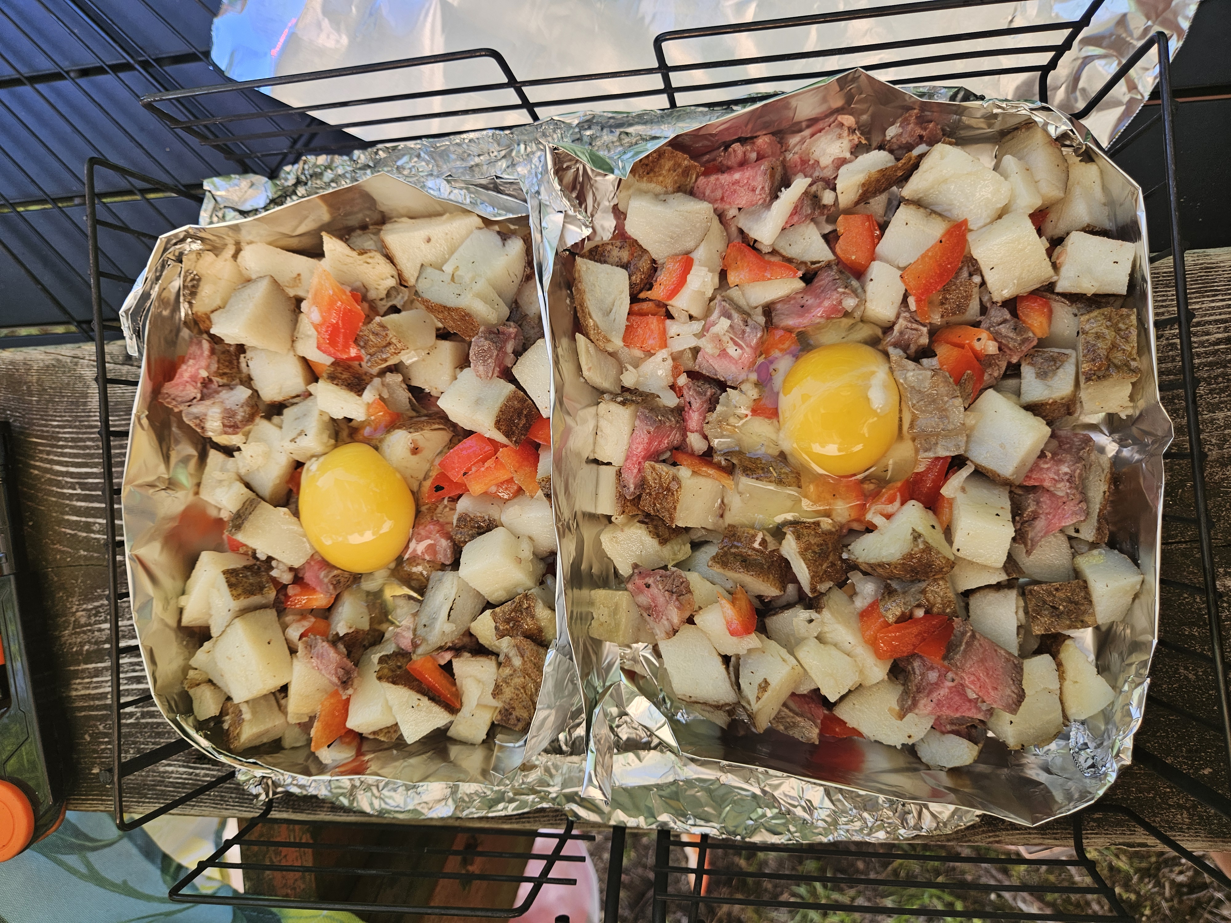 lumberjack omlette before cooking