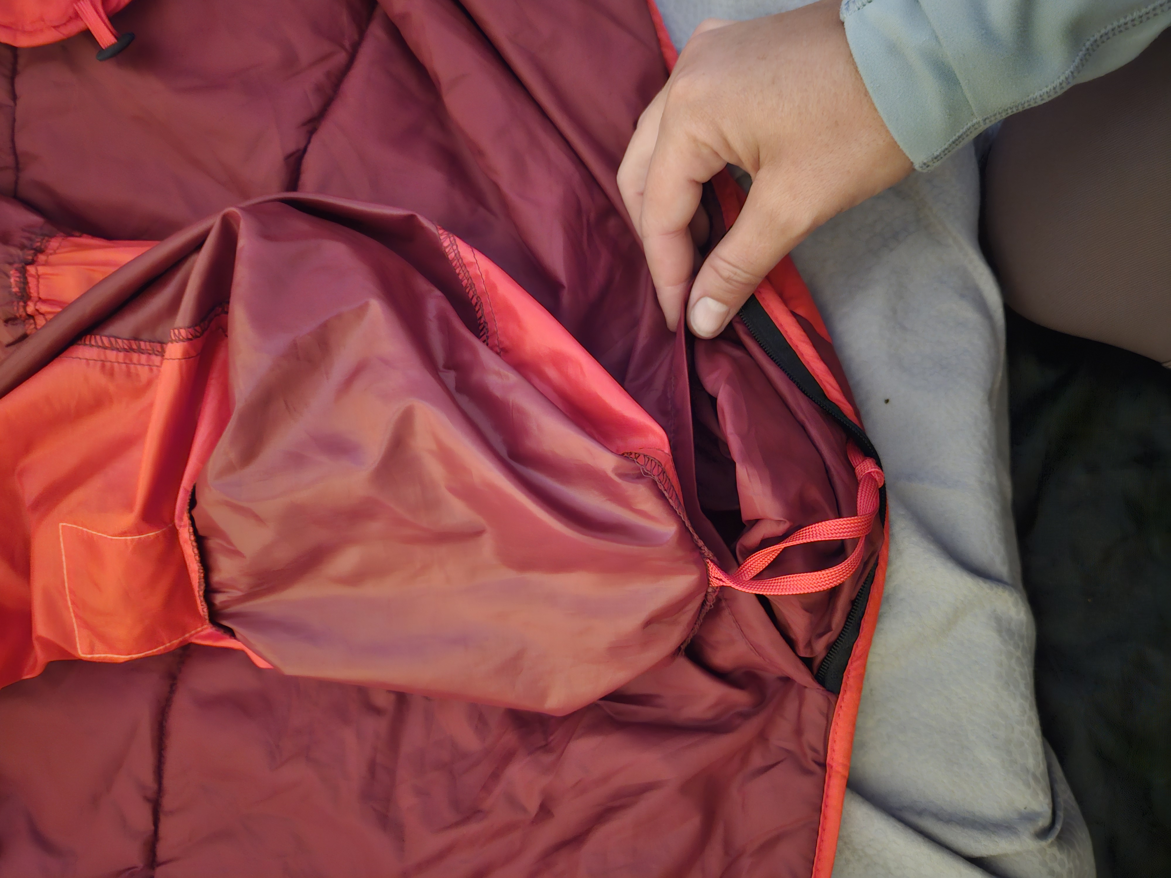 Integrated stuff sack