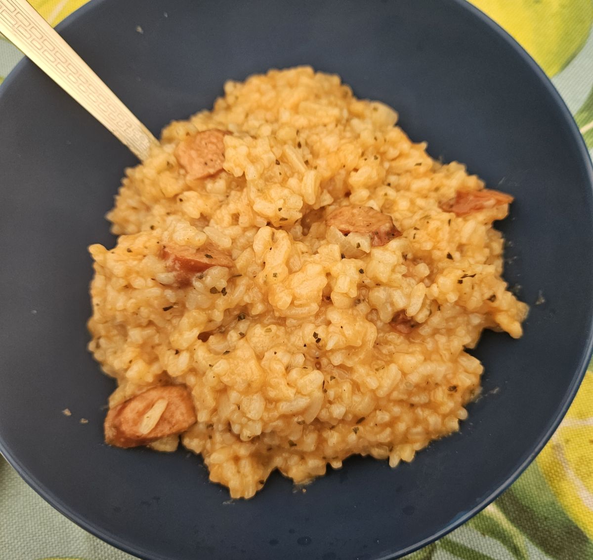 smoked sausage risotto